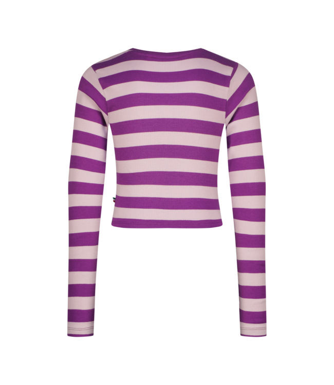 Vingino winter top meisjes - paars - Basic crop top - rib, strepen
