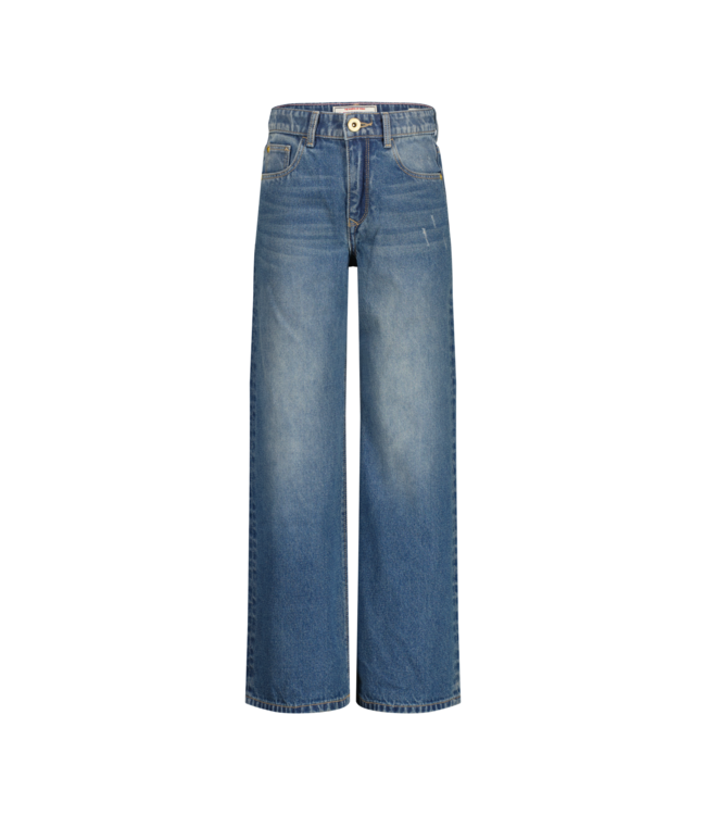 Vingino winter jeansbroek meisjes - donker blauw - Cherry - extra wide leg fit