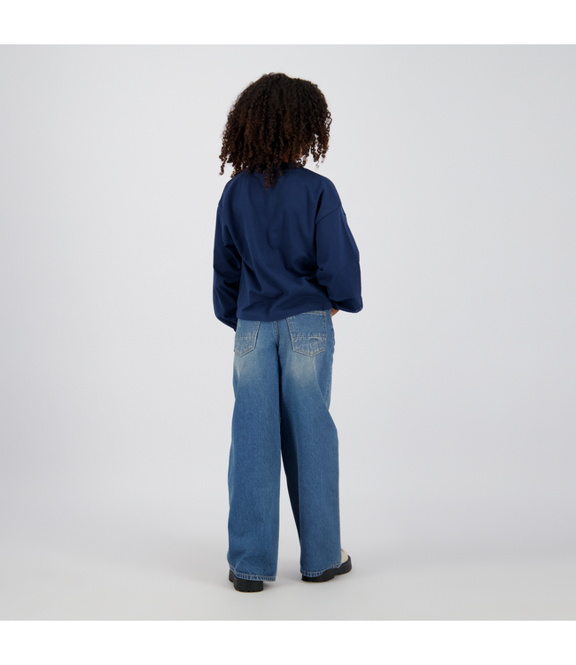 Vingino winter jeansbroek meisjes - donker blauw - Cherry - extra wide leg fit