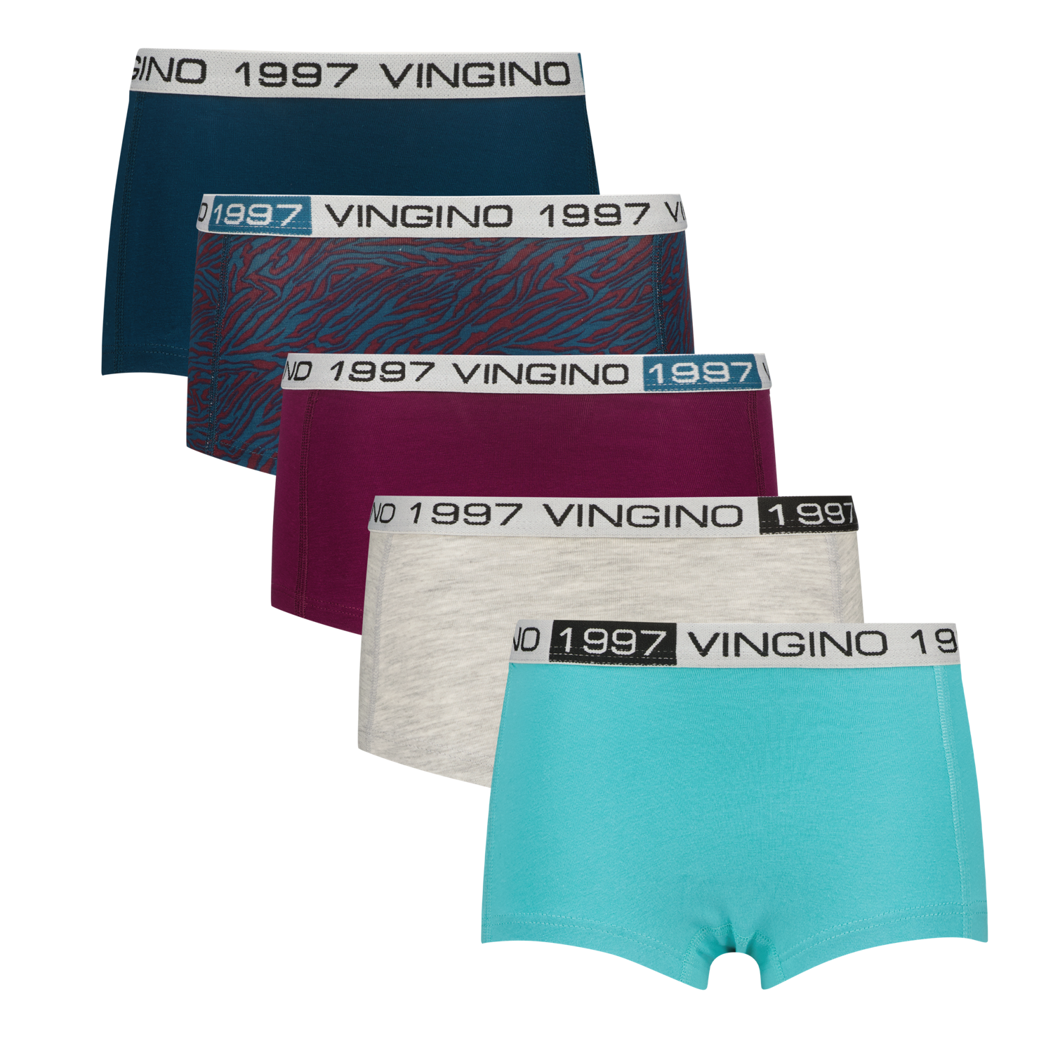 Vingino winter ondergoed meisjes - paars - 5 pack hipster - comfort fit afbeelding