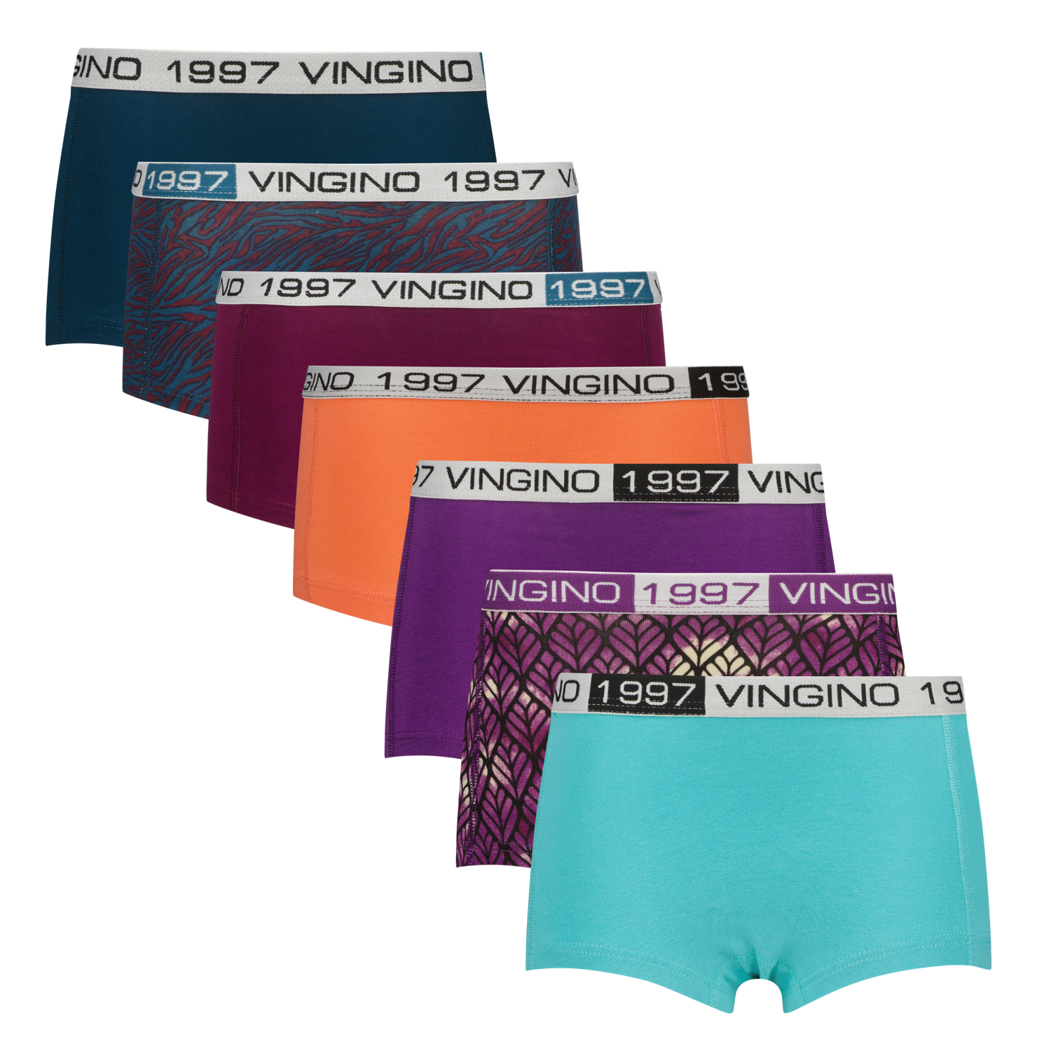 Vingino winter ondergoed meisjes - blauw - 7 pack hipster - comfort fit afbeelding