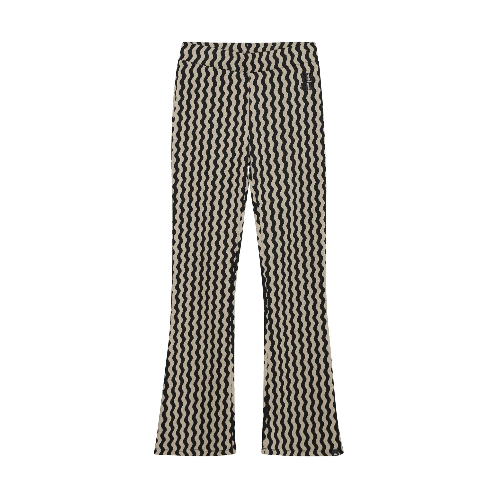 Indian Blue Jeans Winter flare broek meisjes - zwart - zigzag afbeelding 1