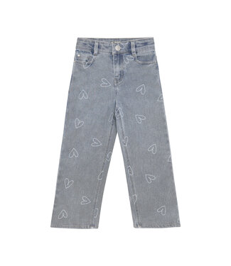 Daily7 winter jeansbroek meisjes - donker navy blauw - wide fit/hart