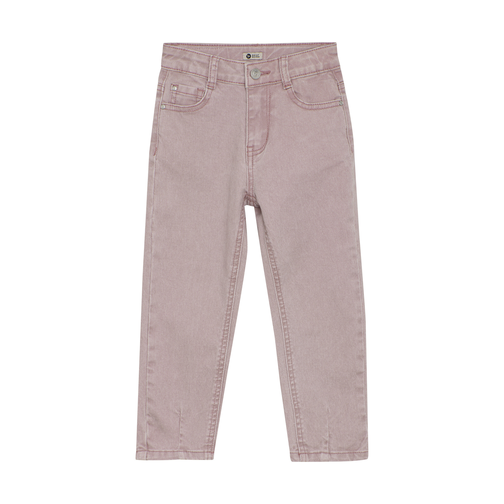 Daily7 winter jeansbroek meisjes - roze - mom fit/harten zak afbeelding