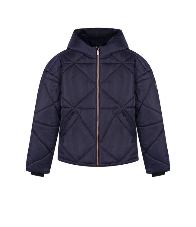 NoBell winter winterjas meisjes - navy blauw - Buffer - kort, capuchon