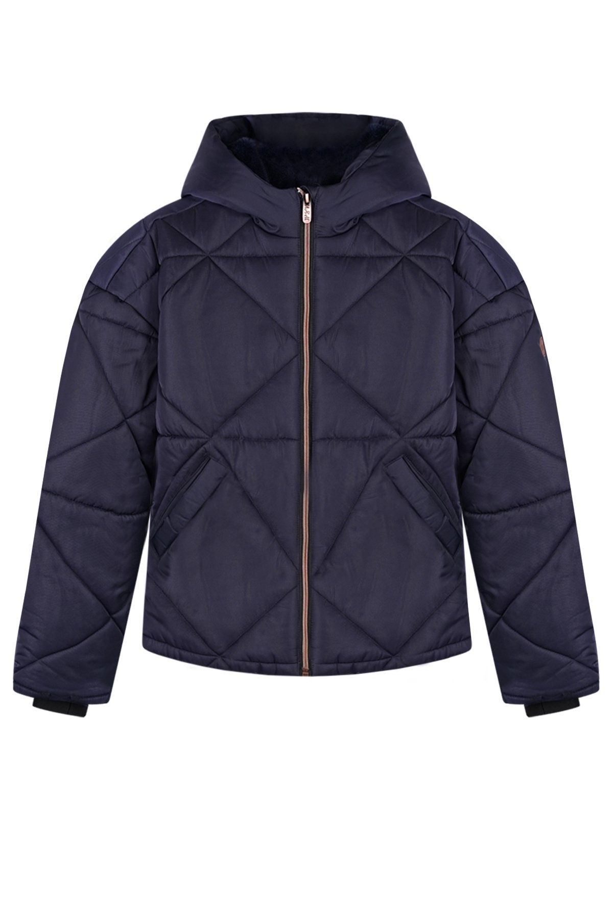 NoBell winter winterjas meisjes - navy blauw - Buffer - kort, capuchon afbeelding