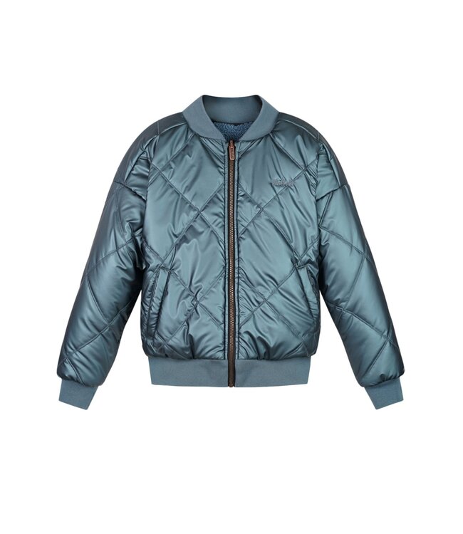 NoBell winter bomberjack meisjes - donker blauw - Bomber - reversible, verborgen capuchon