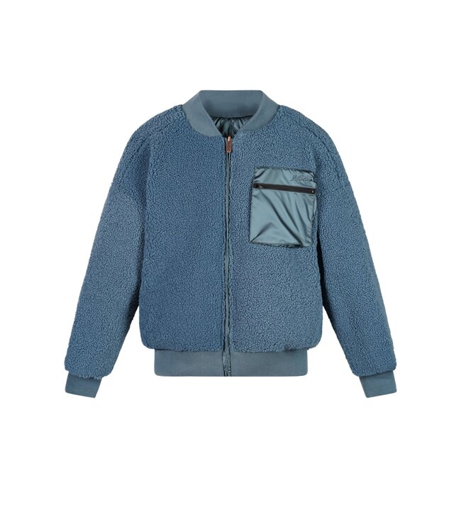 NoBell winter bomberjack meisjes - donker blauw - Bomber - reversible, verborgen capuchon