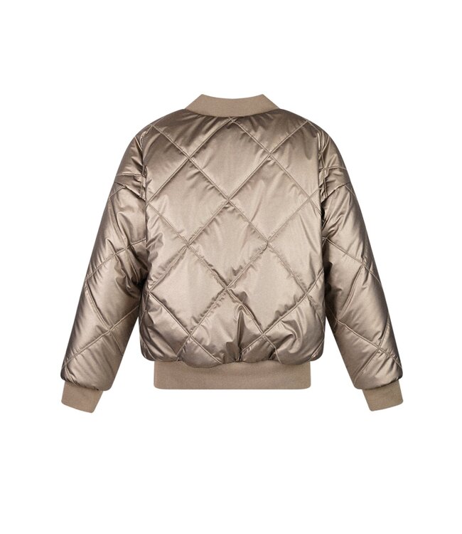 NoBell winter bomberjack meisjes - bruin - Bomber - reversible, verborgen capuchon