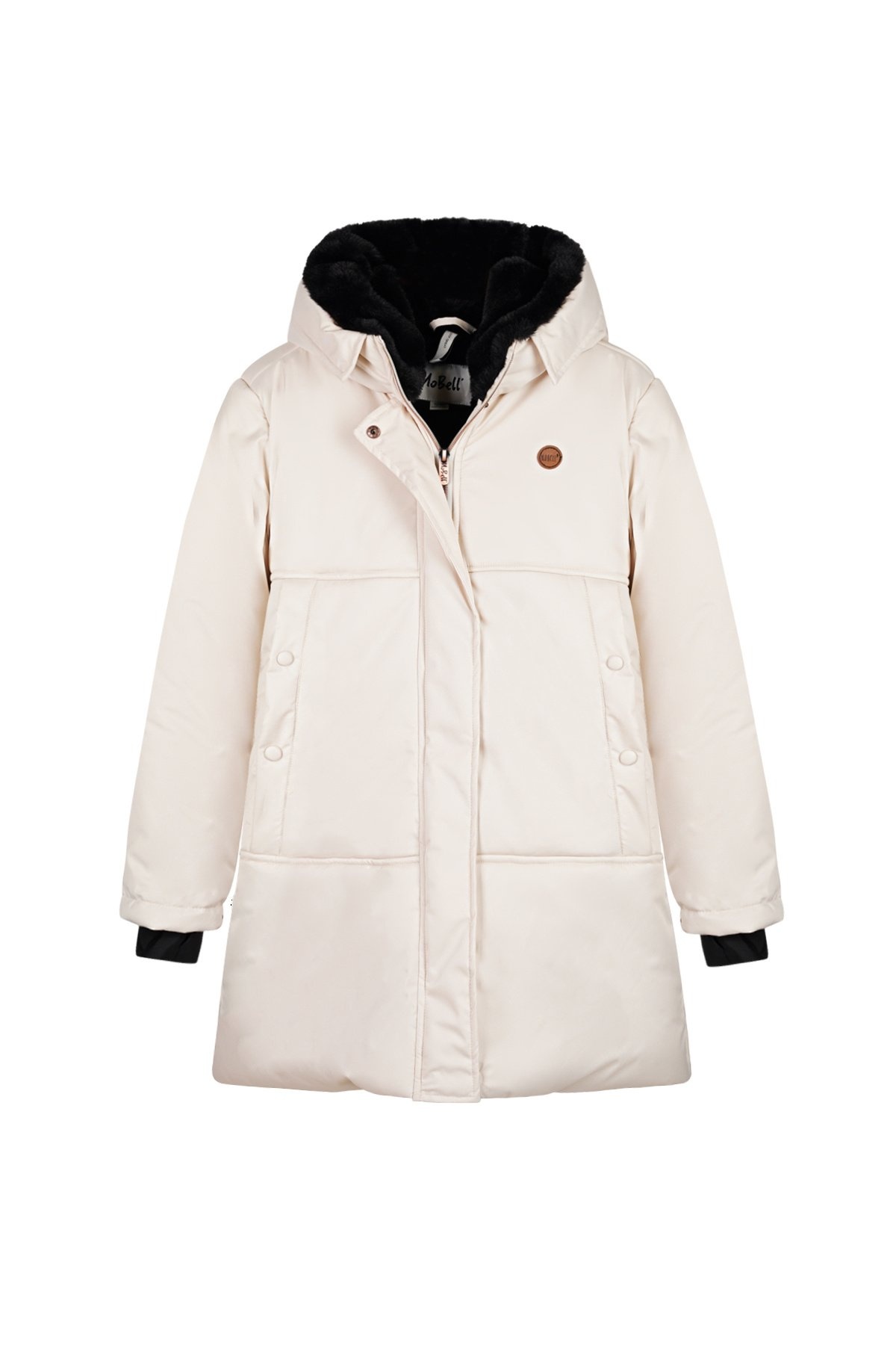 NoBell winter winterjas meisjes - beige - Belvine - lang, capuhon afbeelding