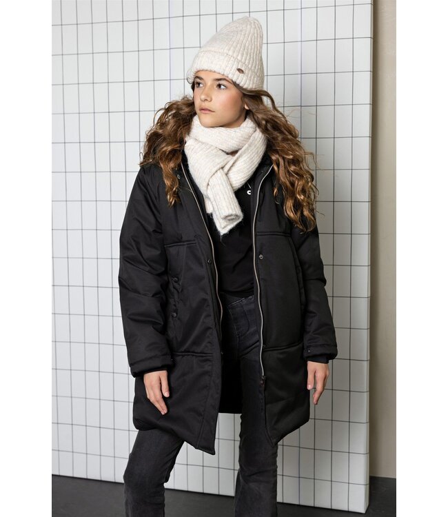 NoBell winter sjaal + muts set meisjes - beige - Ronja - gebreid