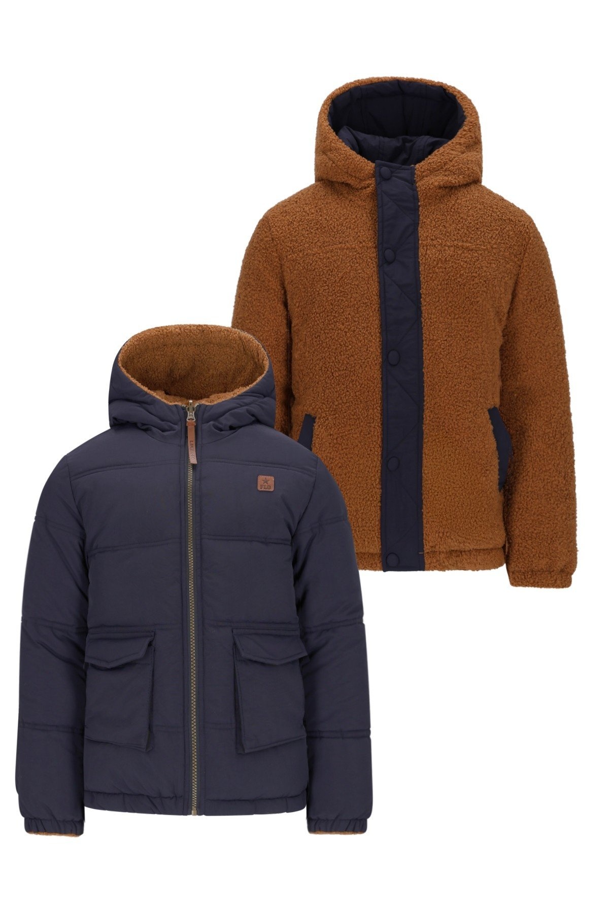 Like Flo winter winterjas jongens - navy blauw - Albon - reversible, capuchon afbeelding
