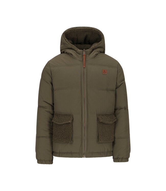 Like Flo winter winterjas jongens - groen - Albon - reversible, capuchon