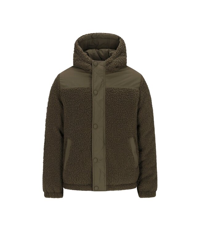 Like Flo winter winterjas jongens - groen - Albon - reversible, capuchon