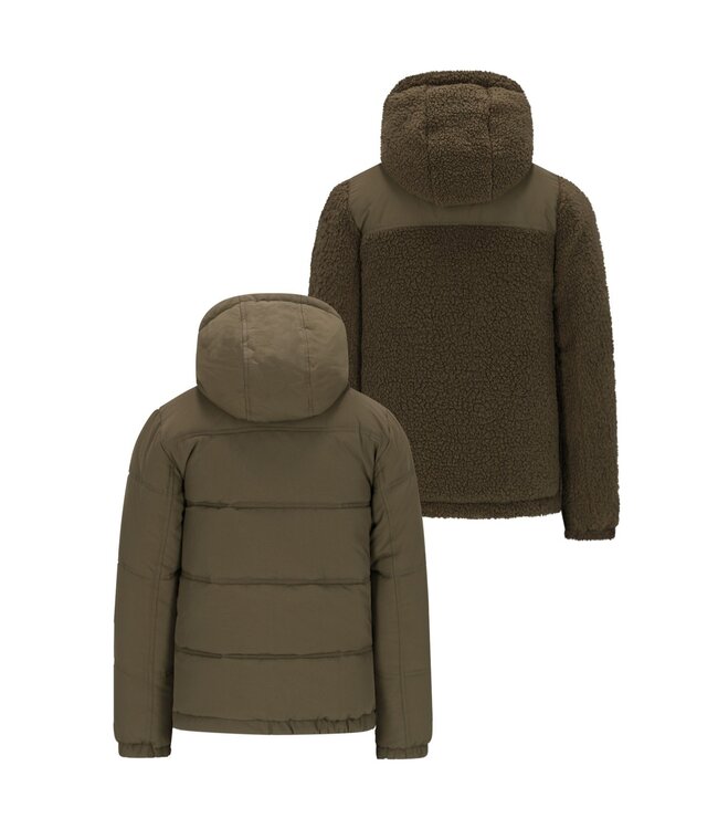 Like Flo winter winterjas jongens - groen - Albon - reversible, capuchon