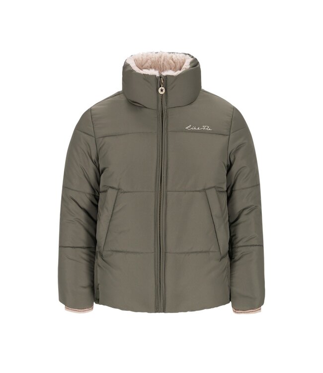 Like Flo winter winterjas meisjes - groen - Aelin - kort, capuchon