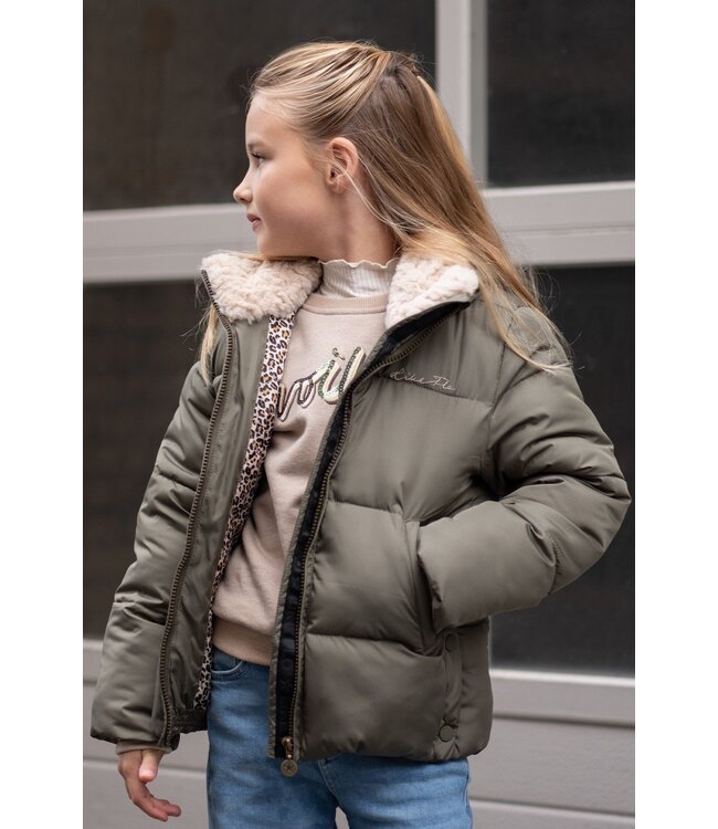 Like Flo winter winterjas meisjes - groen - Aelin - kort, capuchon