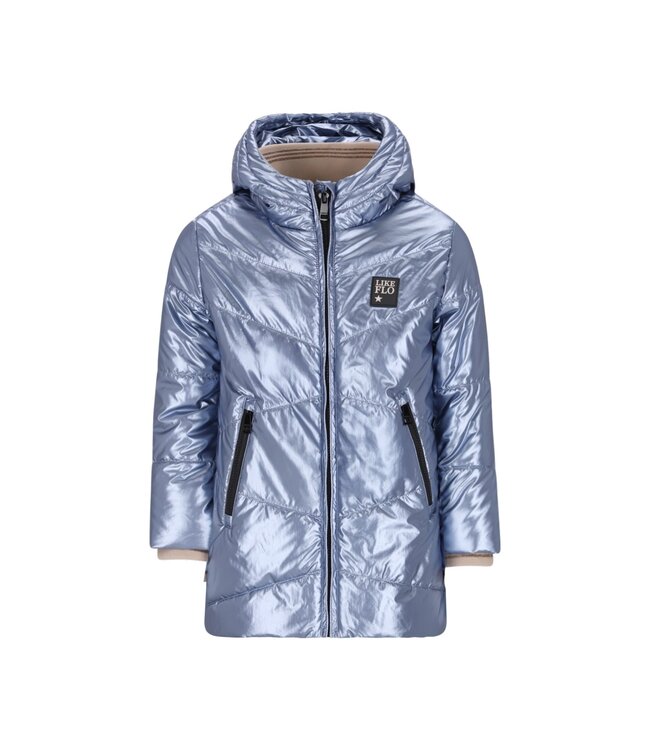 Like Flo winter winterjas meisjes - blauw - Abbi - gewatteerd, capuchon