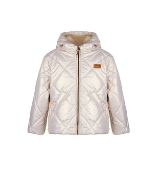 NoNo winter winterjas meisjes - beige - Button - kort, capuchon