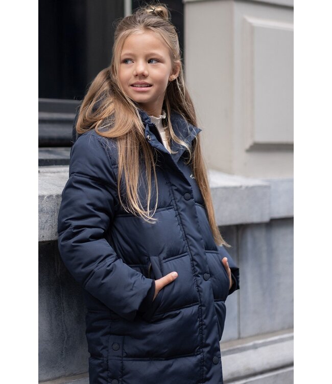 Like Flo winter winterjas meisjes - navy blauw - Ava - lang, capuchon