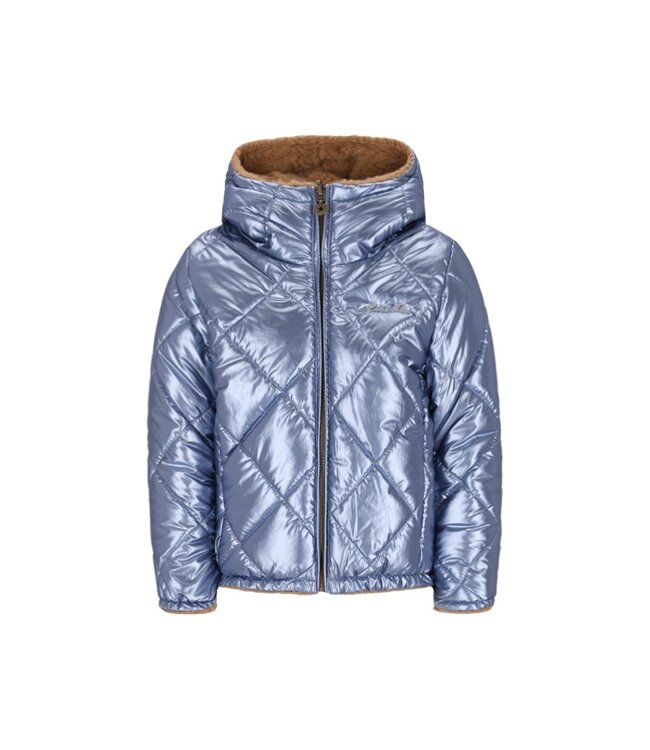 Like Flo winter winterjas meisjes - blauw - Aimee - kort, reversible, capuchon