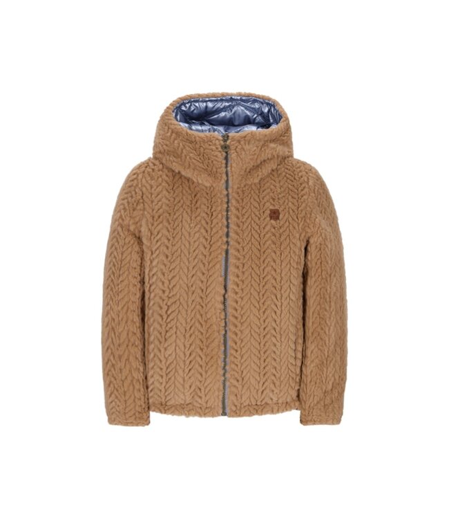 Like Flo winter winterjas meisjes - blauw - Aimee - kort, reversible, capuchon