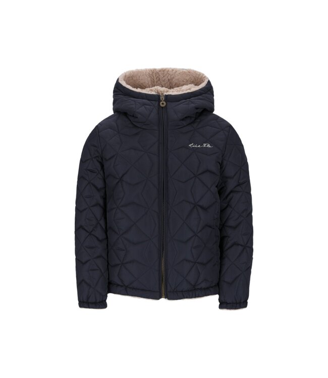 Like Flo winter winterjas meisjes - navy blauw - Aimee - kort, reversible, capuchon