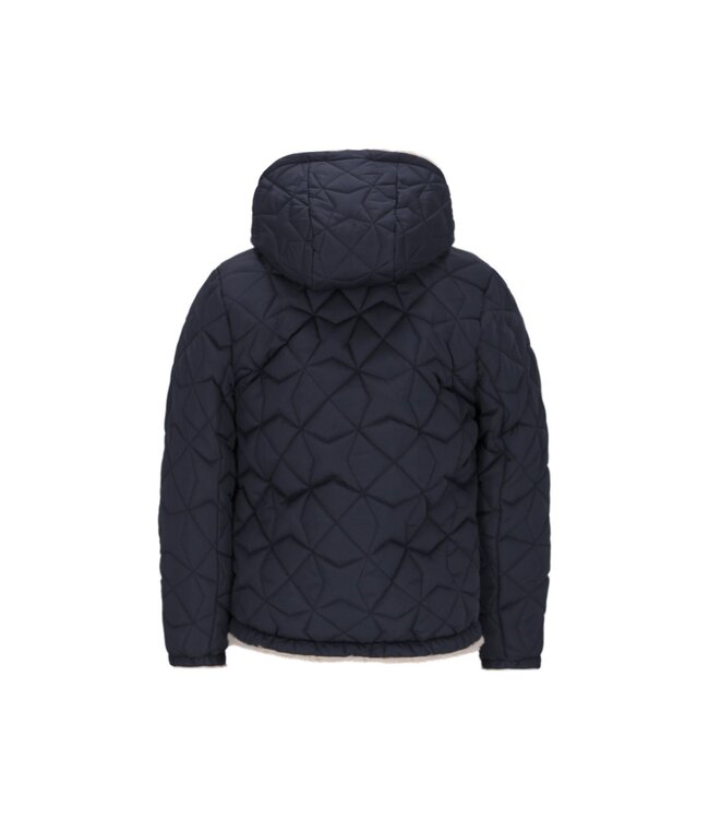 Like Flo winter winterjas meisjes - navy blauw - Aimee - kort, reversible, capuchon