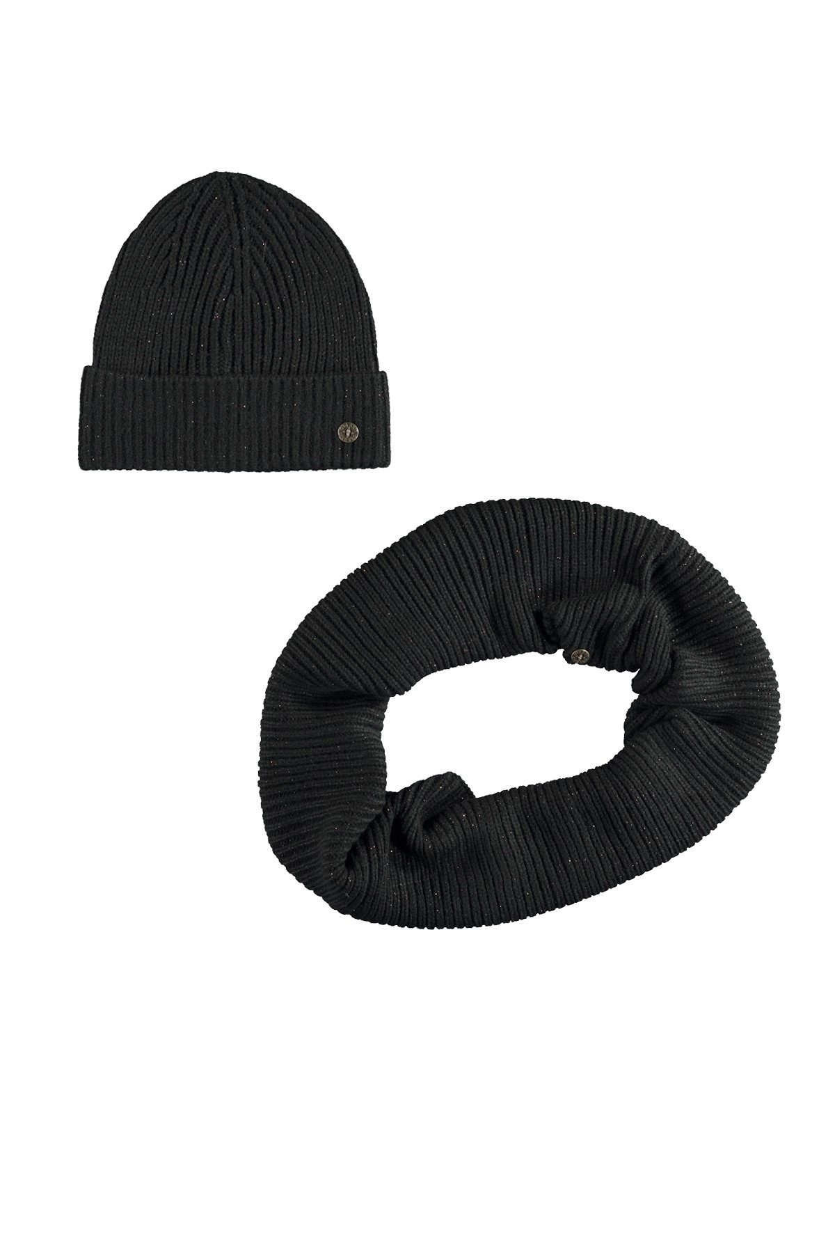 Like Flo winter colsjaal + muts meisjes - grijs - Noah - glitter afbeelding