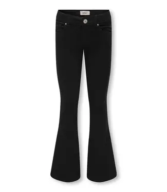 Kids ONLY winter jeansbroek meisjes - zwart - KogRoyal - flared fit