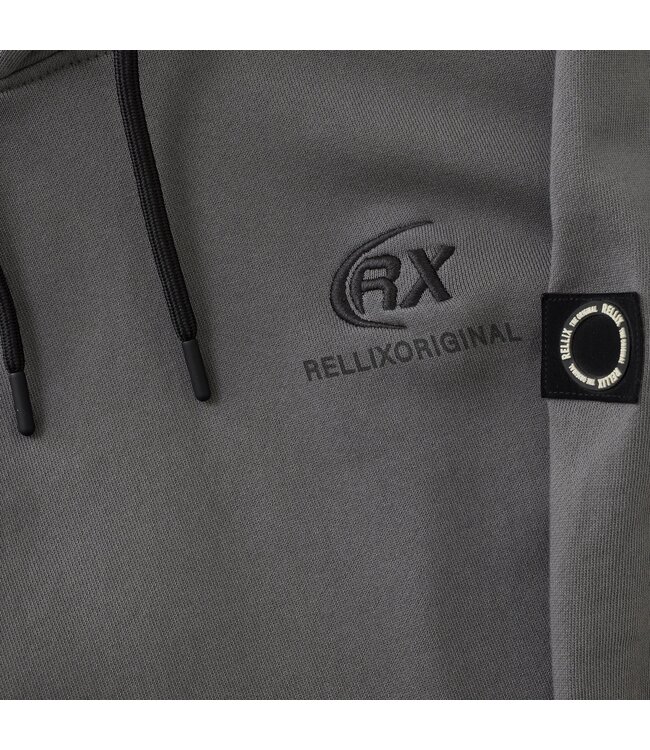 Rellix winter hoodie jongens - grijs - backprint