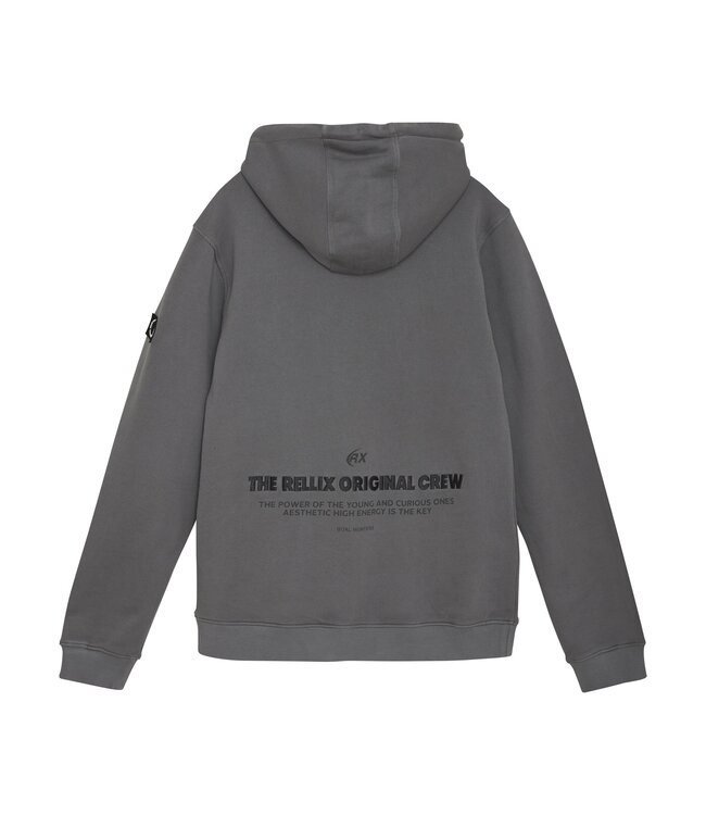 Rellix winter hoodie jongens - grijs - backprint