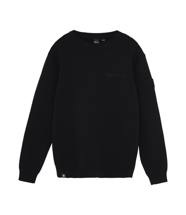 Rellix winter sweater jongens - zwart - gebreid