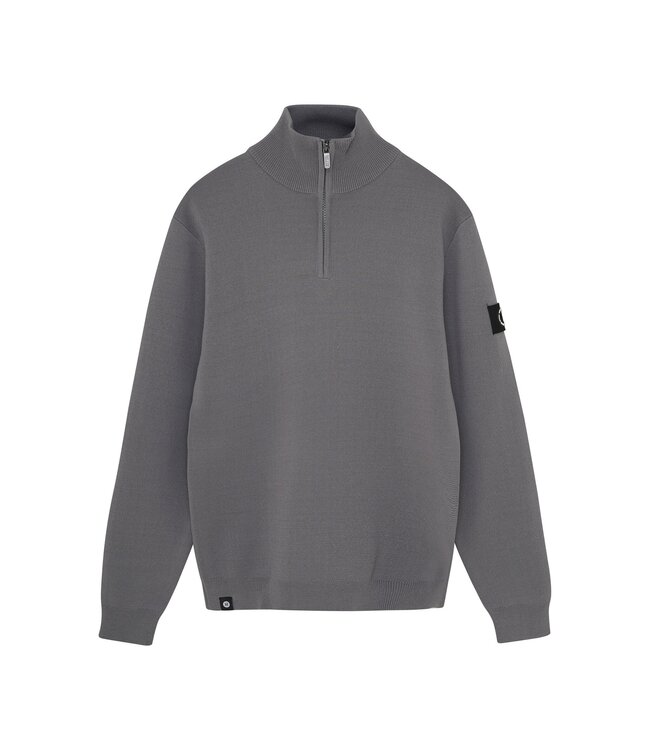 Rellix winter sweater jongens - grijs - rits, gebreid