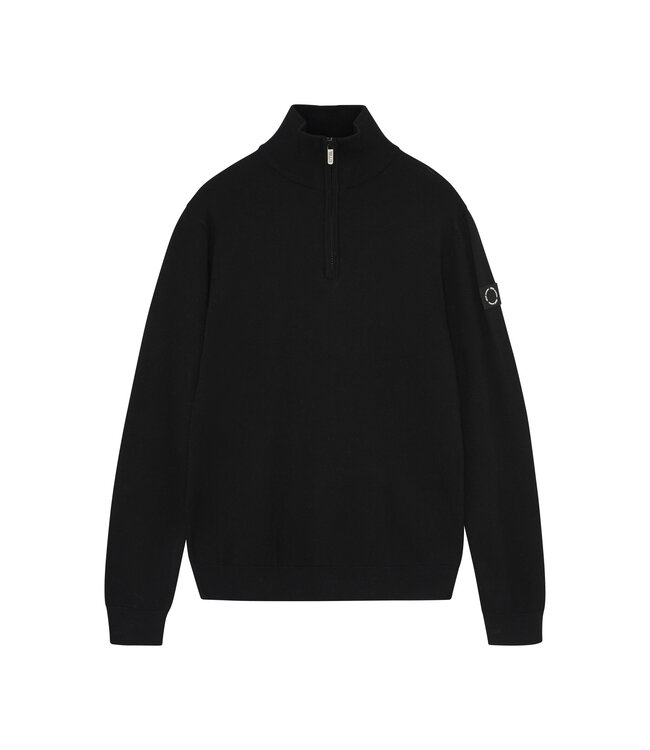 Rellix winter sweater jongens - zwart - rits, gebreid