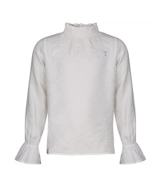 KIEstone winter blouse meisjes - wit - Fieke