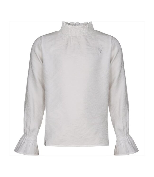 KIEstone winter blouse meisjes - wit - Fieke