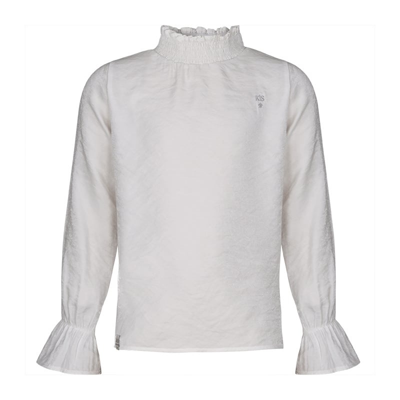 KIEstone winter blouse meisjes - wit - Fieke afbeelding