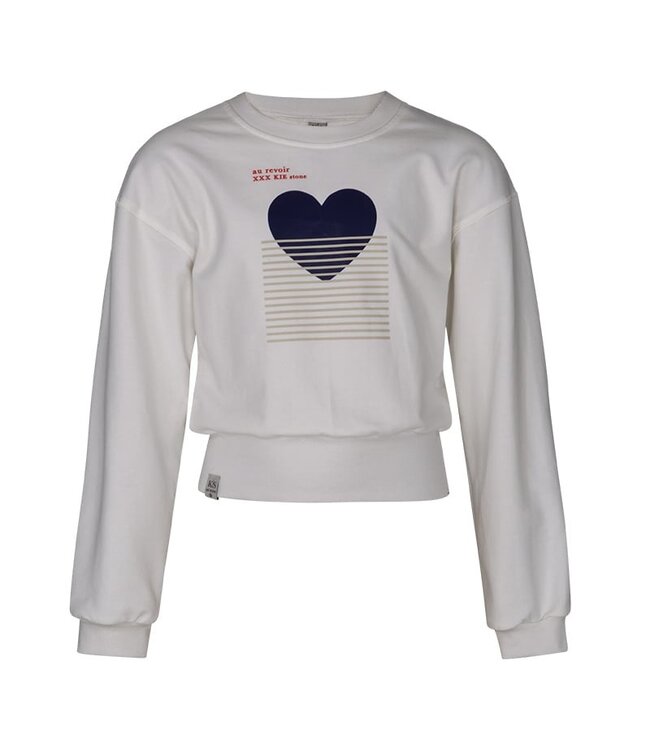 KIEstone winter sweater meisjes - wit - Marieke
