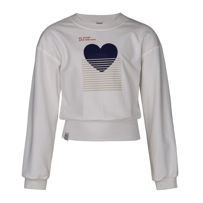 KIEstone winter sweater meisjes - wit - Marieke afbeelding