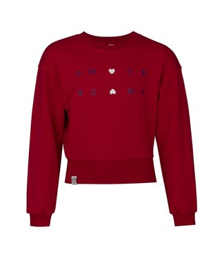 KIEstone winter sweater meisjes - rood - Marieke