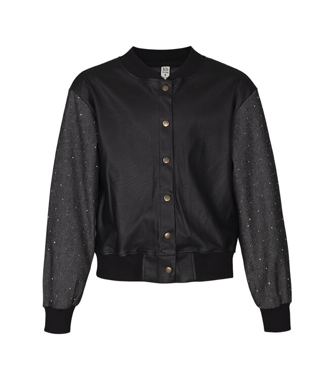 KIEstone winter bomberjas meisjes - zwart - Sam