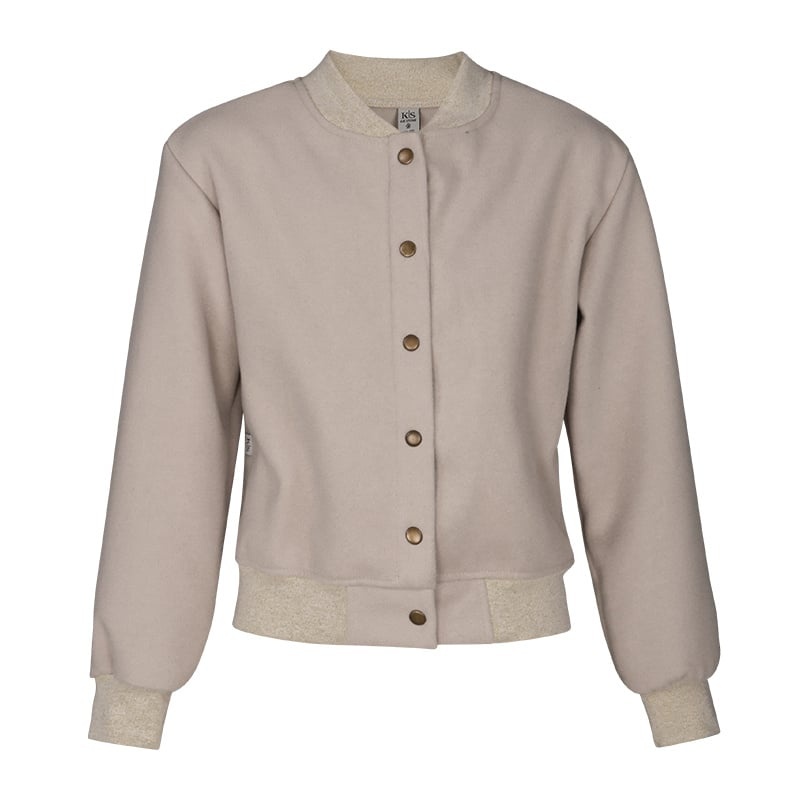 KIEstone winter bomberjas meisjes - zand - Sam afbeelding