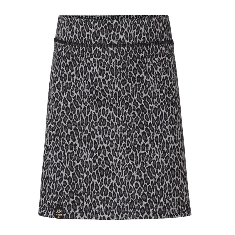 KIEstone winter rok meisjes - bruin panter - Vera afbeelding