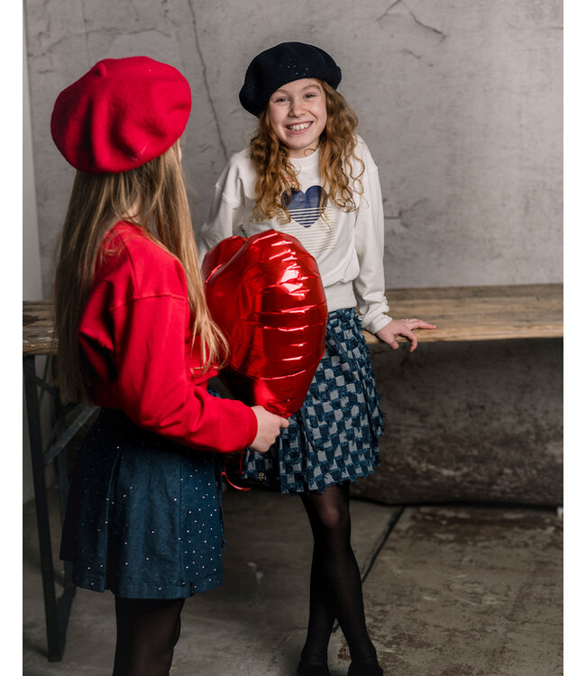 KIEstone winter rok meisjes - grijs - Els