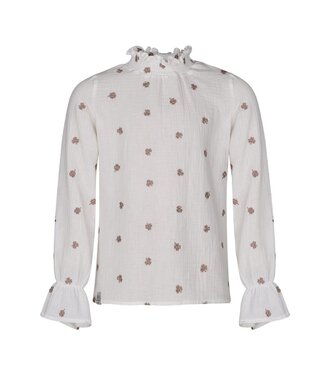 KIEstone winter blouse meisjes - wit - Fieke KIEstone winter blouse meisjes - wit - Fieke
