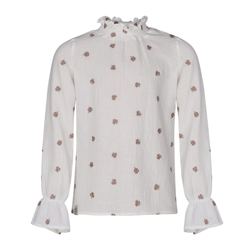 KIEstone winter blouse meisjes - wit - Fieke afbeelding