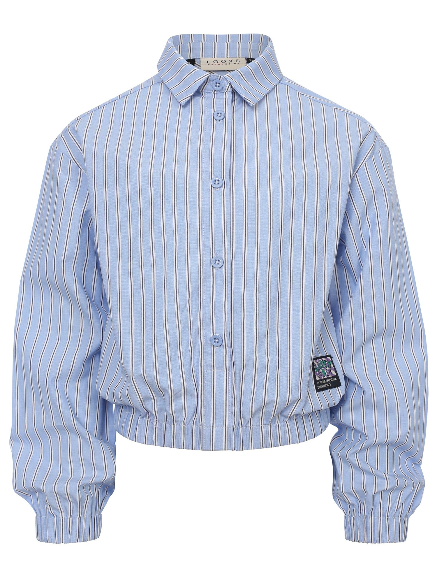 LOOXS 10sixteen winter blouse meisjes - blauw - gestreept afbeelding