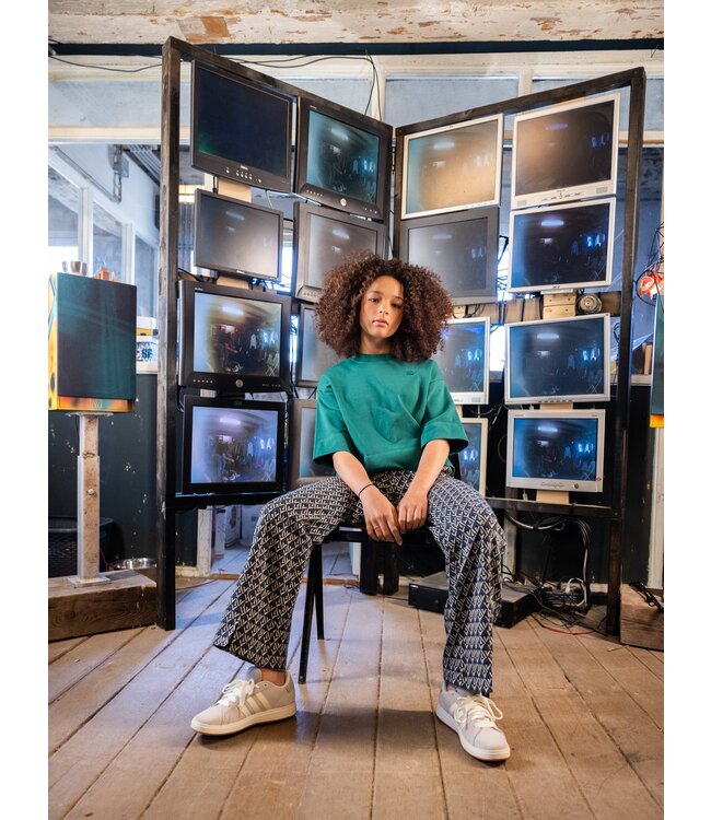 LOOXS 10sixteen winter broek meisjes - groen - jaquard