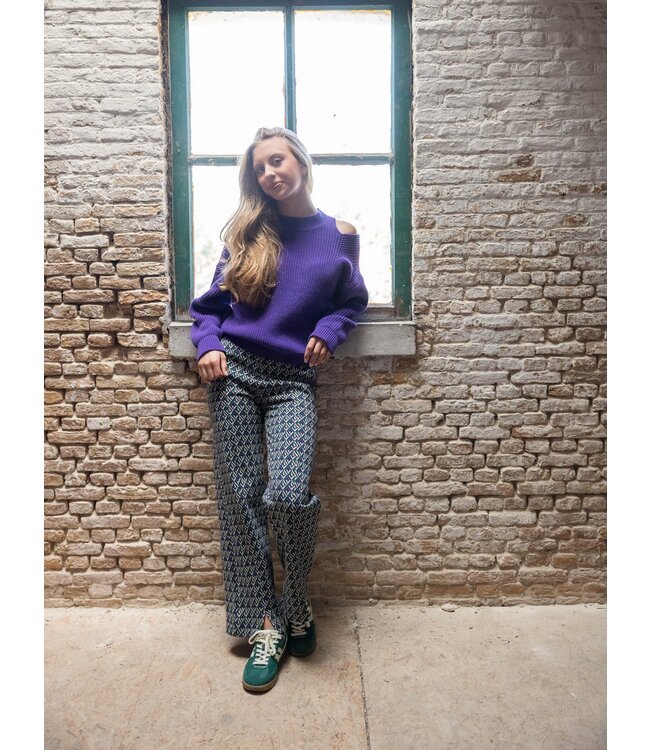 LOOXS 10sixteen winter broek meisjes - groen - jaquard